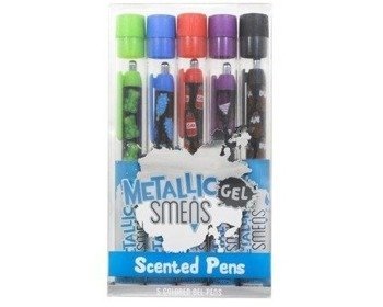 Pachnące długopisy żelowe metaliczne 5 kolorów