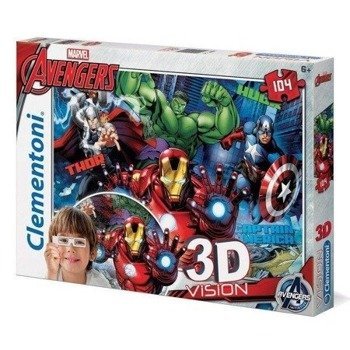Puzzle 104 3D Vision Avengers - Avengers