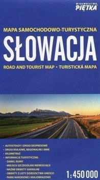 Słowacja 1:450 000 mapa samochodowa PIĘTKA - praca zbiorowa